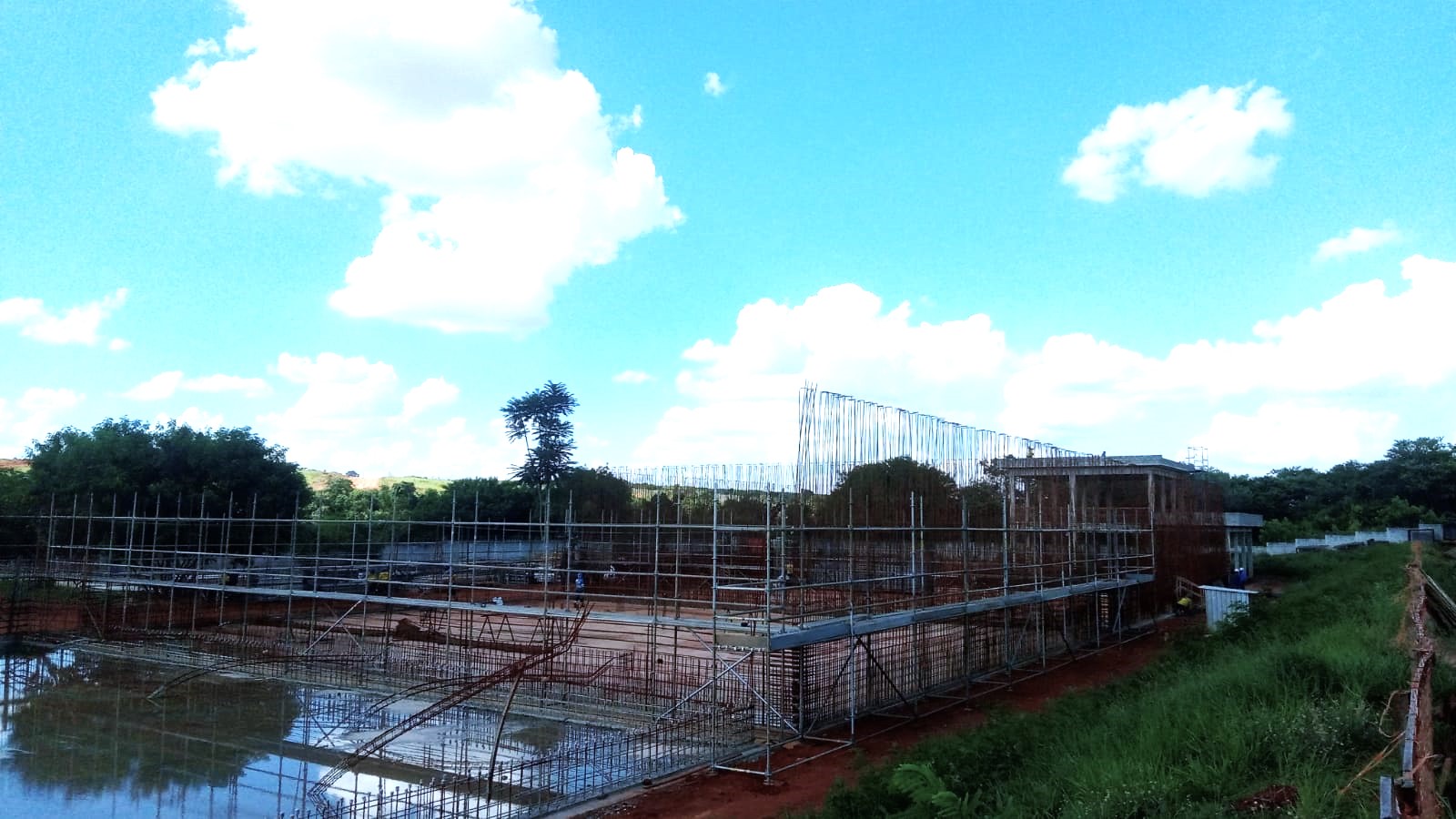 BRK programa para o final do mês a primeira concretagem das paredes de tanque da nova Estação de Tratamento Tijuco Preto