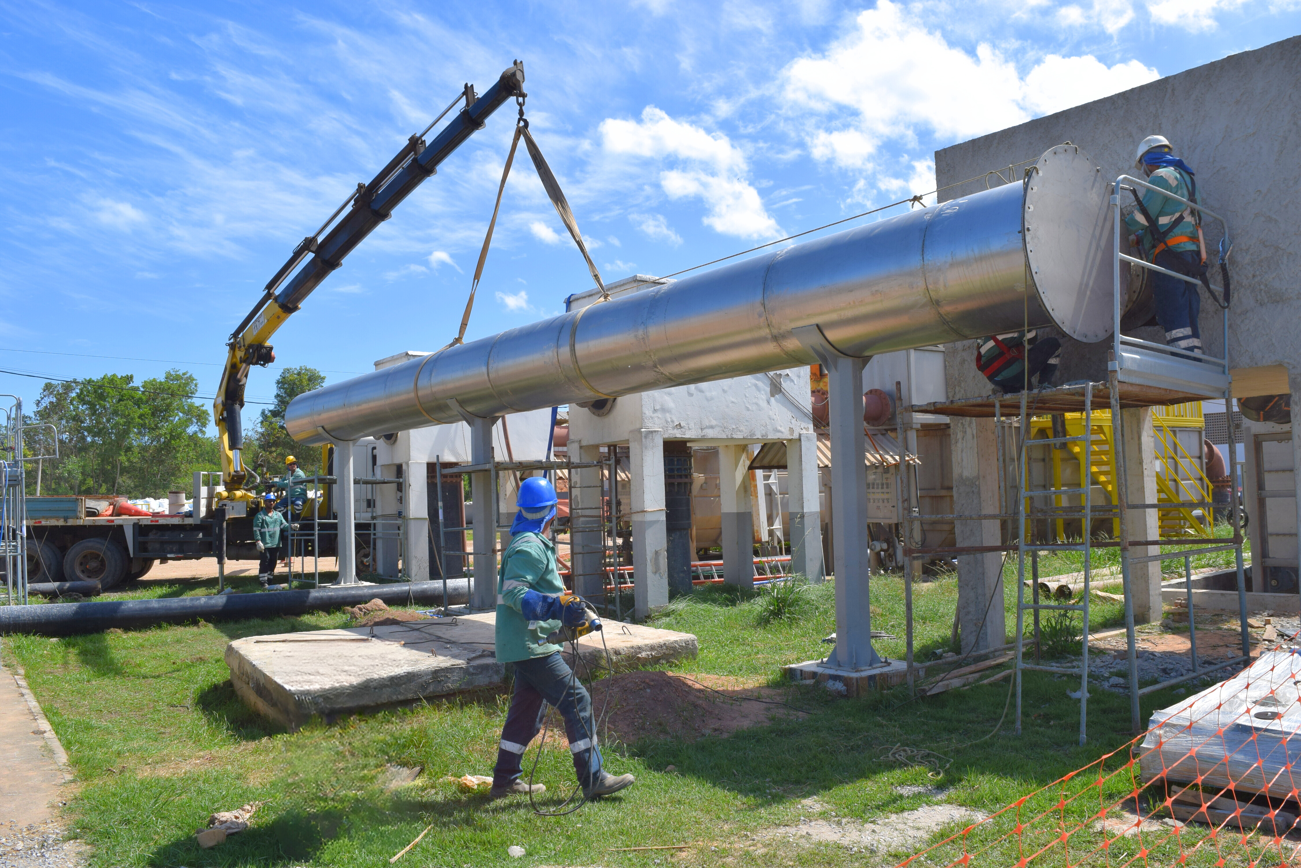 BRK avança mais uma fase da obra de ampliação da Estação de Tratamento de Esgoto Centro