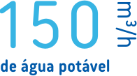 150 m³ por hora de água potável