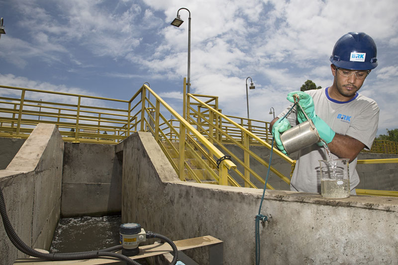 Estação de Tratamento de Esgoto da BRK Ambiental em Rio CLaro (SP)